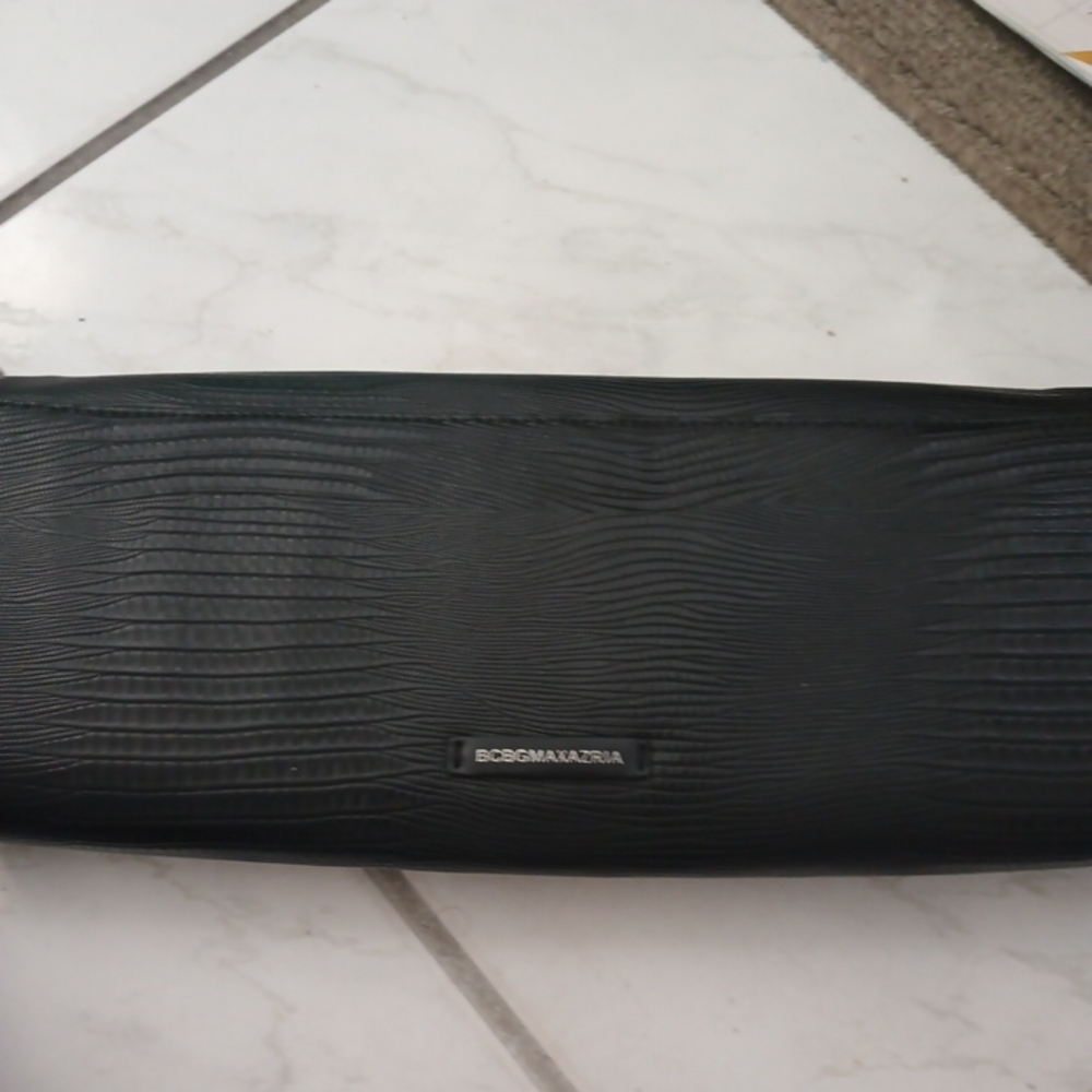 BCBGMaxAzria Black Textured Clutch